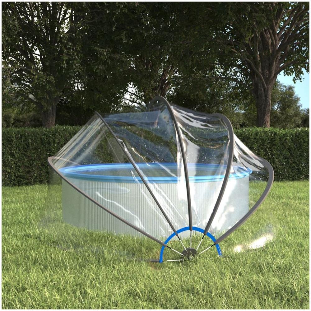 Cupola Per Piscina Rotonda 376x188 Cm Pvc - Foto 1