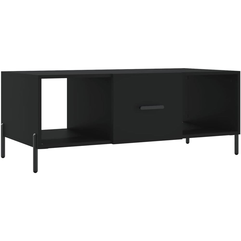 Tavolino Da Salotto Nero 102x50x40 Cm In Legno Multistrato - Foto 2