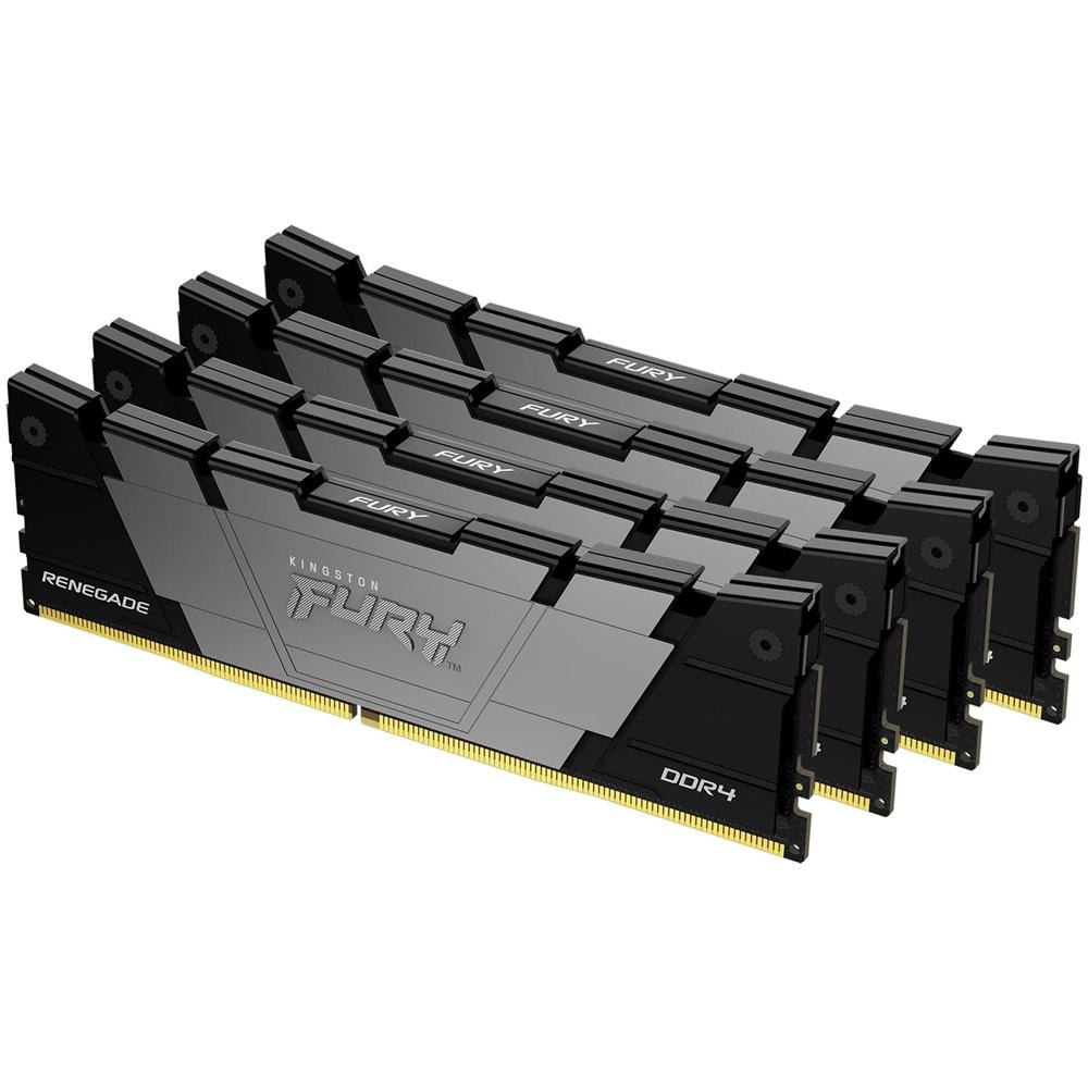 FURY 64GB 3600MT /s DDR4 CL16 DIMM (Kit da 4) 1Gx8 Renegade Black - Foto 1