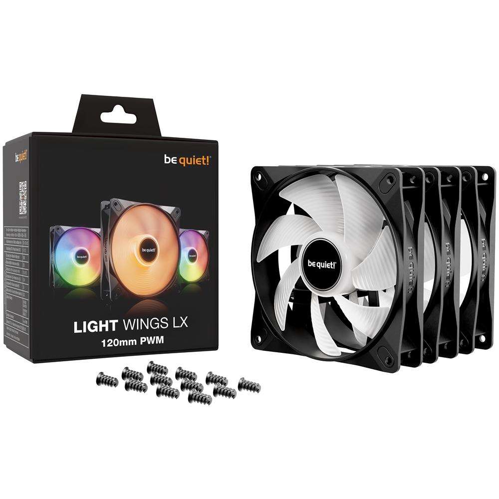 Ventola PC LIGHT WINGS LX Diametro 12 cm Colore Nero 3 pz - Foto 5