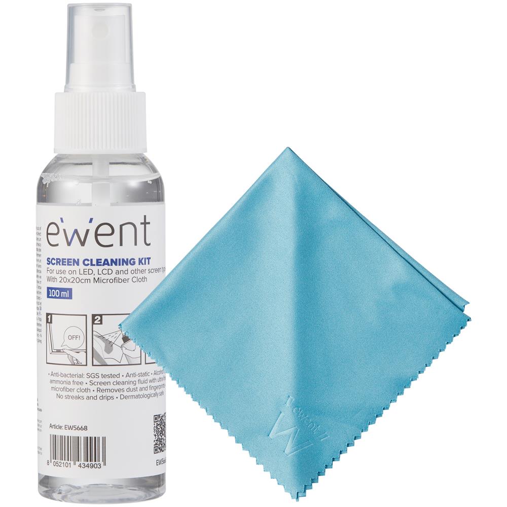 EW5668 kit per la pulizia Schermi /Plastiche, Universale Kit di pulizia dell'apparecchiatura 100 ml - Foto 1
