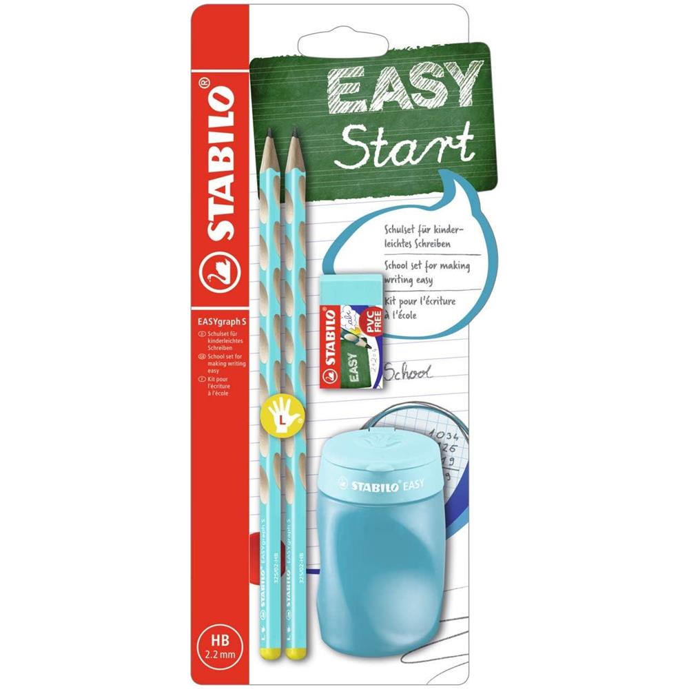 EASYgraph S - School Set - Azzurro - per Mancini - con Gomma + Temperino - Foto 1
