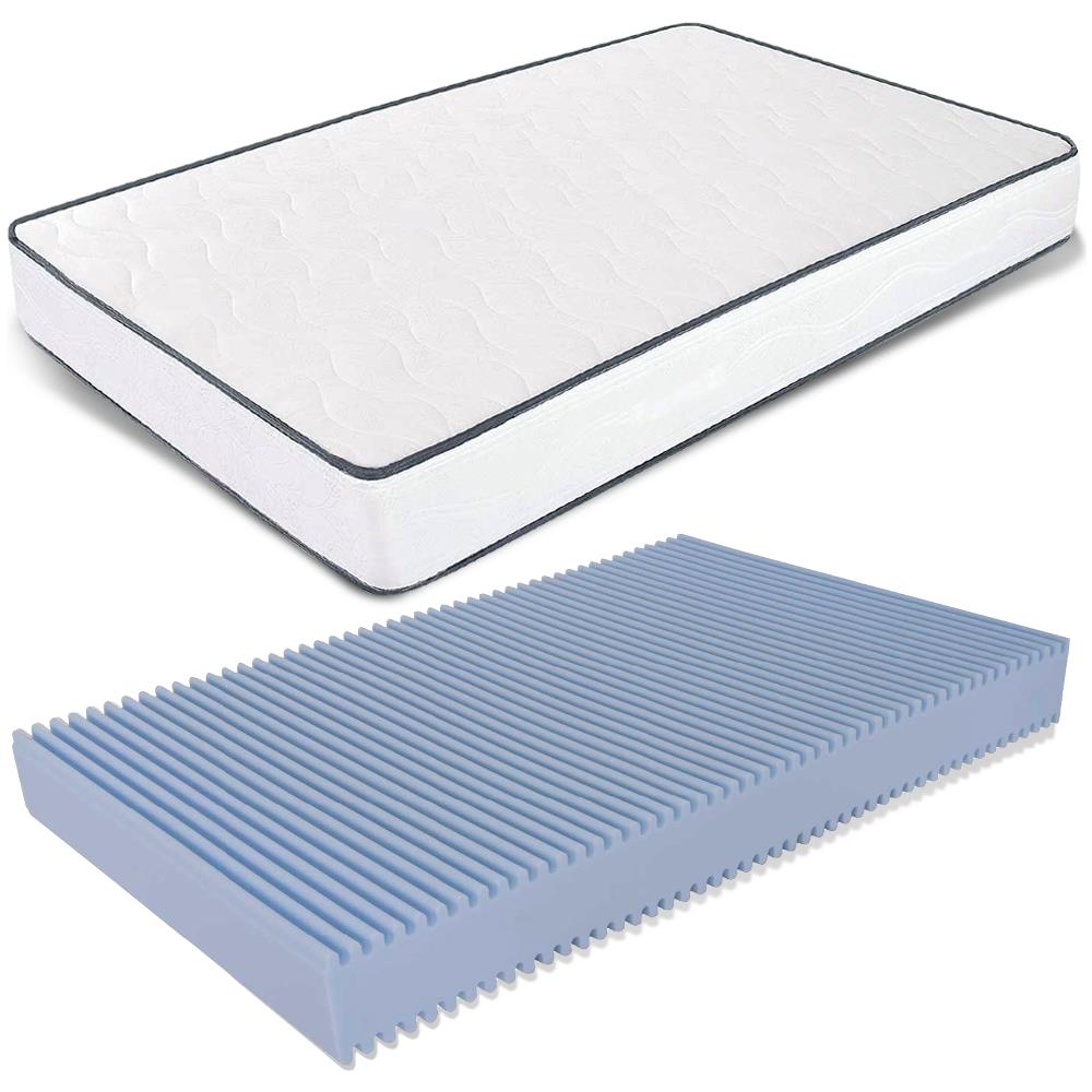 Materasso Alla Francese In Poliuretano Alto 14 Cm Pieghevole Water Foam Non Sfoderabile 140x190. Modello: Primavera H 14 - Foto 1