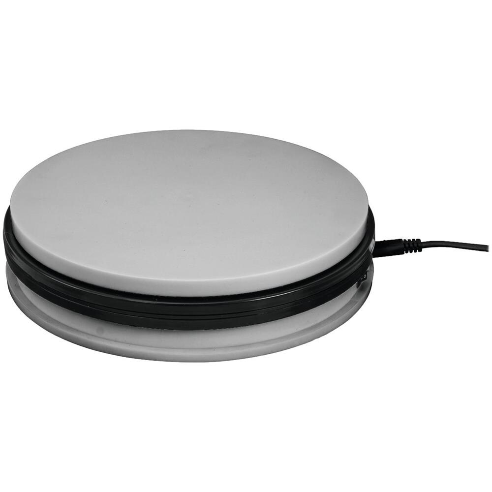 Base Con Piastra Girevole Argento 25 Cm Fino A 15 Kg - Foto 2