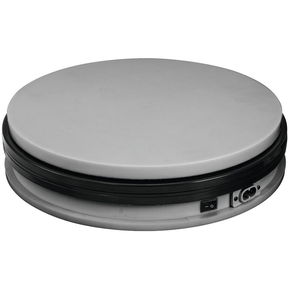 Base Con Piastra Girevole Argento 25 Cm Fino A 15 Kg - Foto 3