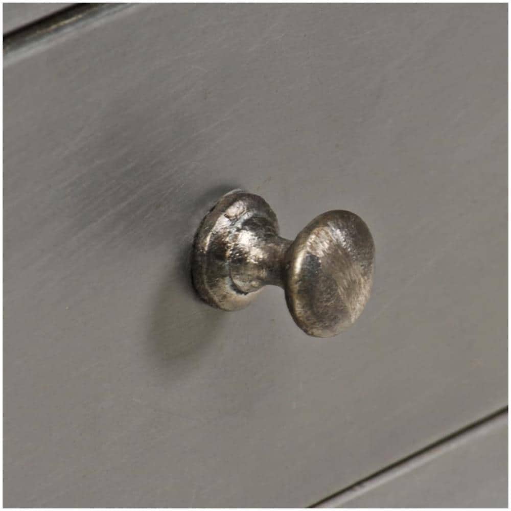 Credenza In Legno Massello Di Mango E Acciaio 65x33x76cm - Foto 7