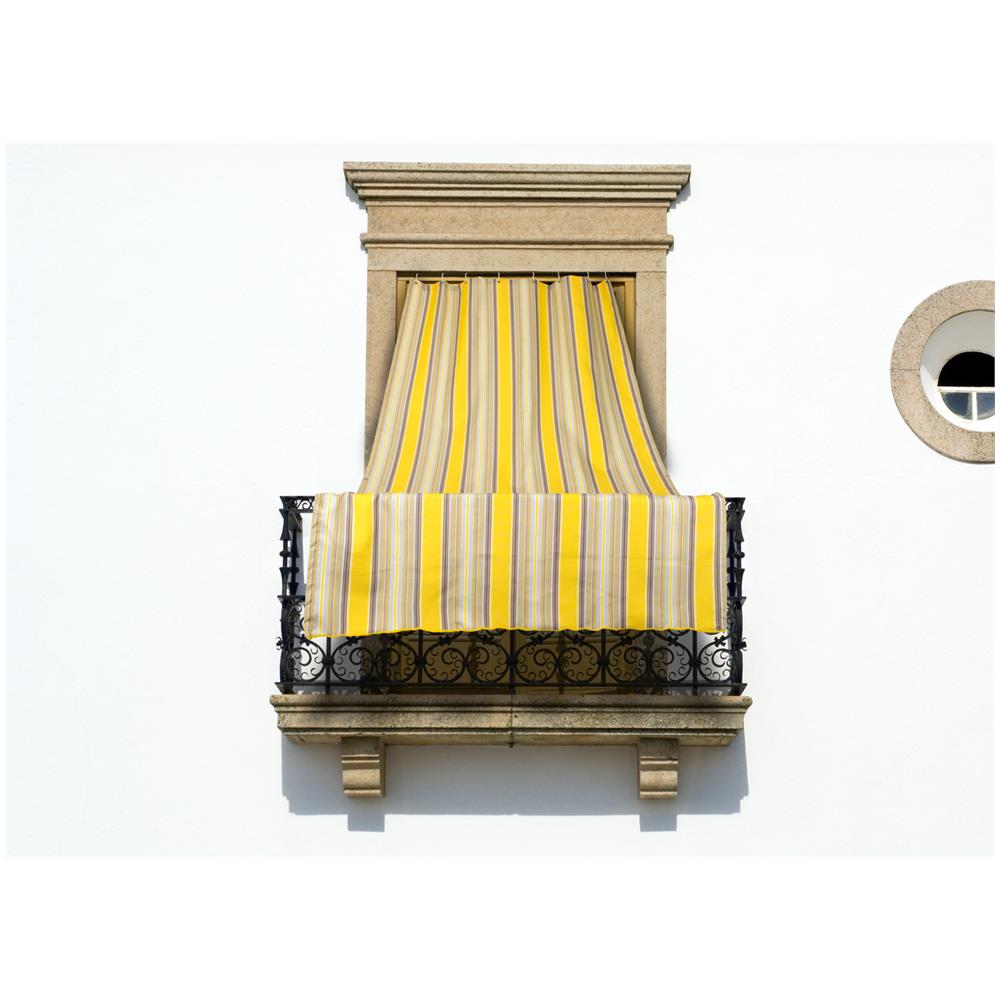 Tenda Da Sole A Caduta Per Esterno Balcone Casa Telo Ombra Modello Riga Fine 145x350 Giallo - Foto 1