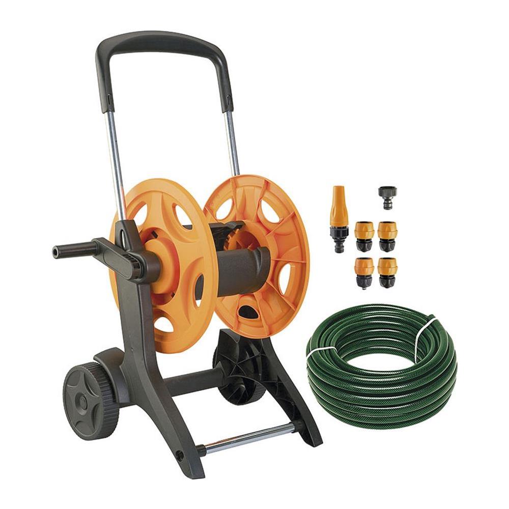Carrello Avvolgitubo Da Giardino Con Kit Completo Di Tubo E Raccordi Plus60 Gf - Foto 1