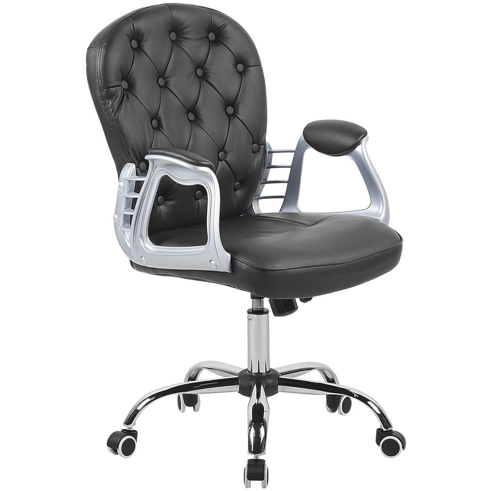 Sedia Da Ufficio In Similpelle Nera Princess - Foto 1