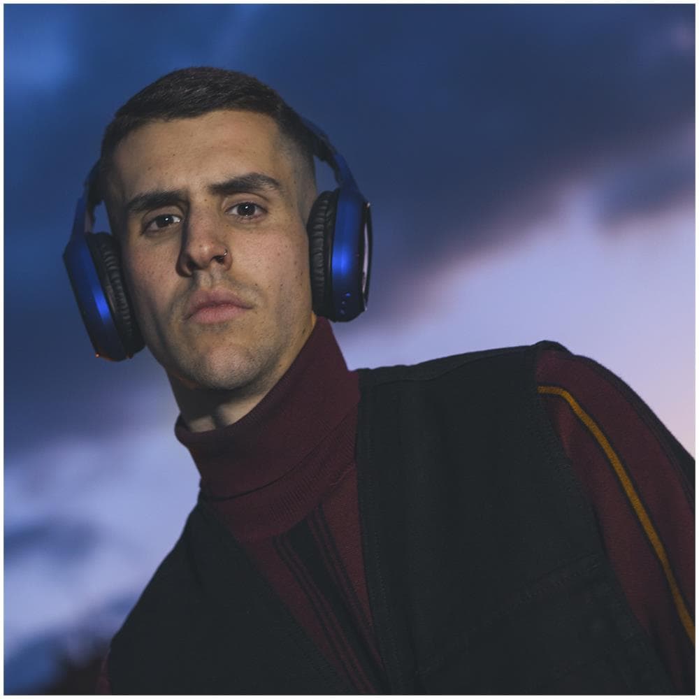 Artica Sloth Cuffia Stereo Padiglione Auricolare Cablato / Bluetooth con Microfono Integrato Colore Nero / Blu - Foto 5