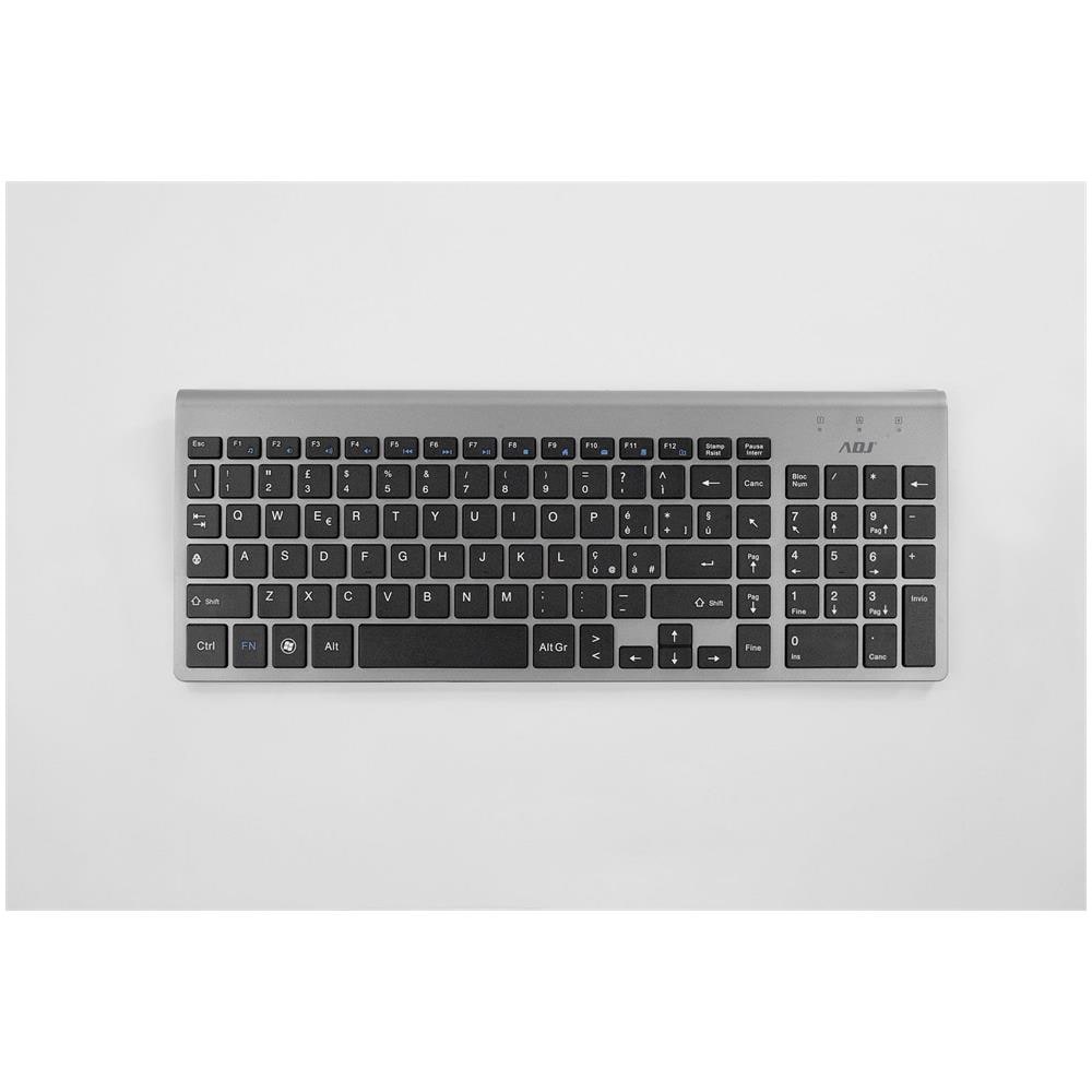 Kit Platinum Tastiera + Mouse Wireless KW10 QWERTY Italiano Colore Silver /Nero - Foto 5