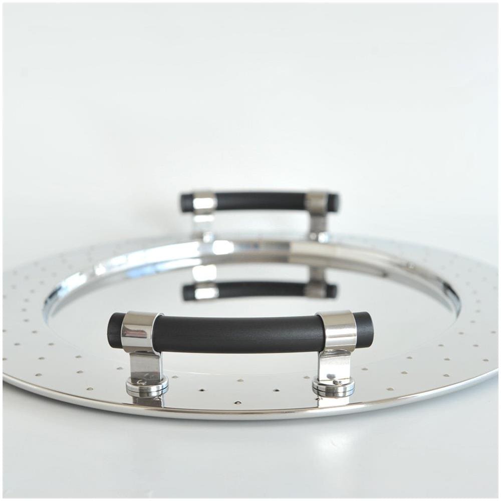 Mg09 - Vassoio Ovale In Acciaio Lucido Con Manici In Pa, Nero. - Foto 2