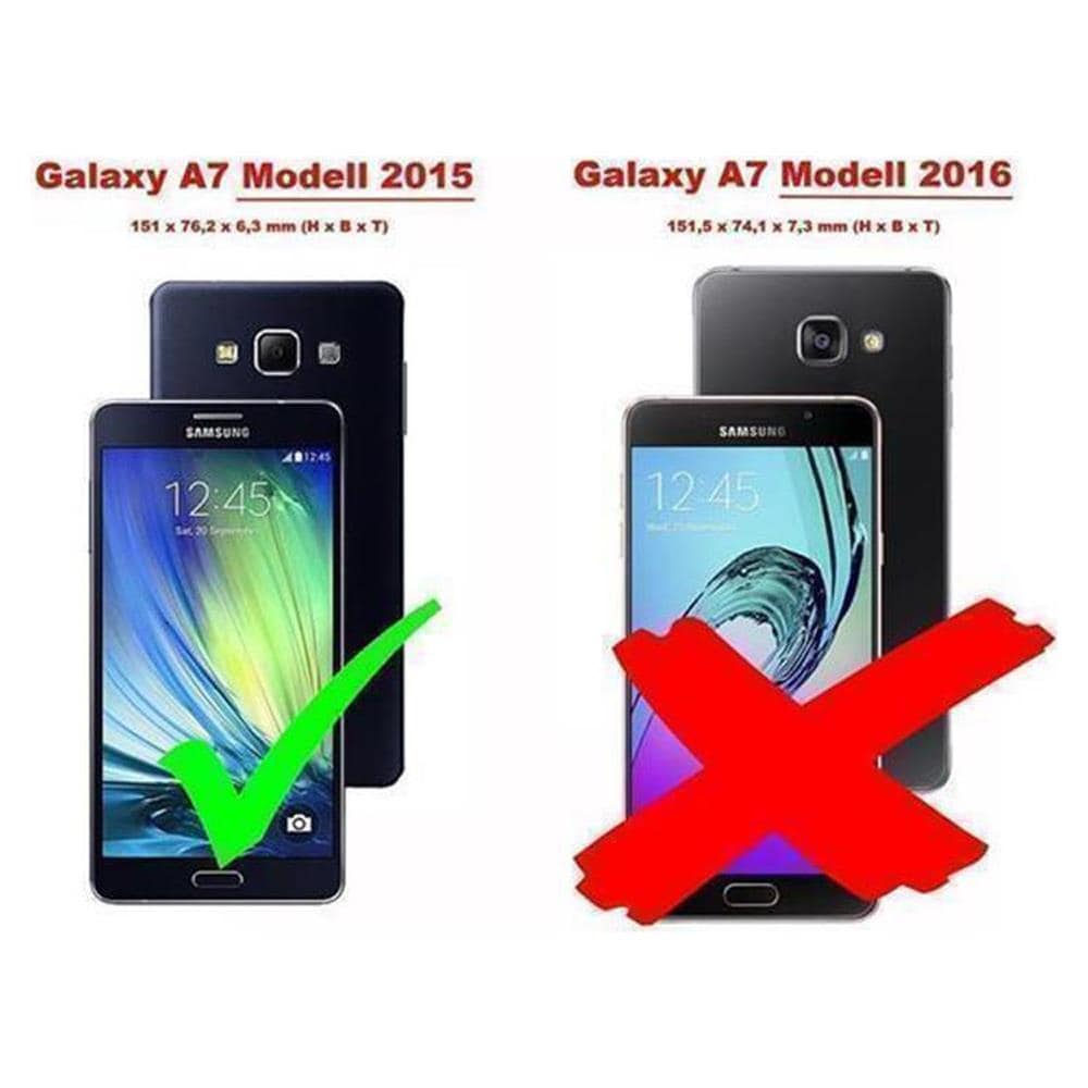 Custodia Compatibile Con Samsung Galaxy A7 2015 In Bianco Fumo - Coperchio Protettiva Con Chiusura Magnetica, Funzione Stand E Tasca Per Le Carte - Foto 5