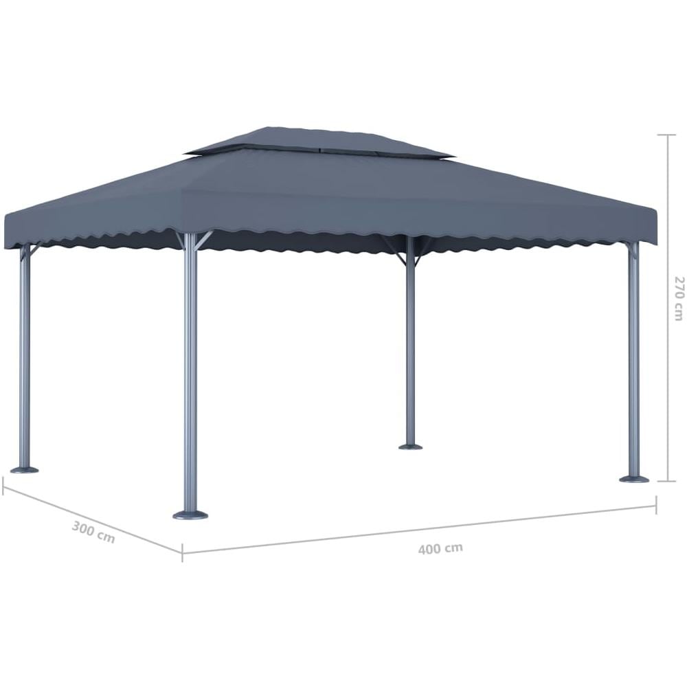Gazebo 400x300 Cm Antracite Alluminio - Foto 5