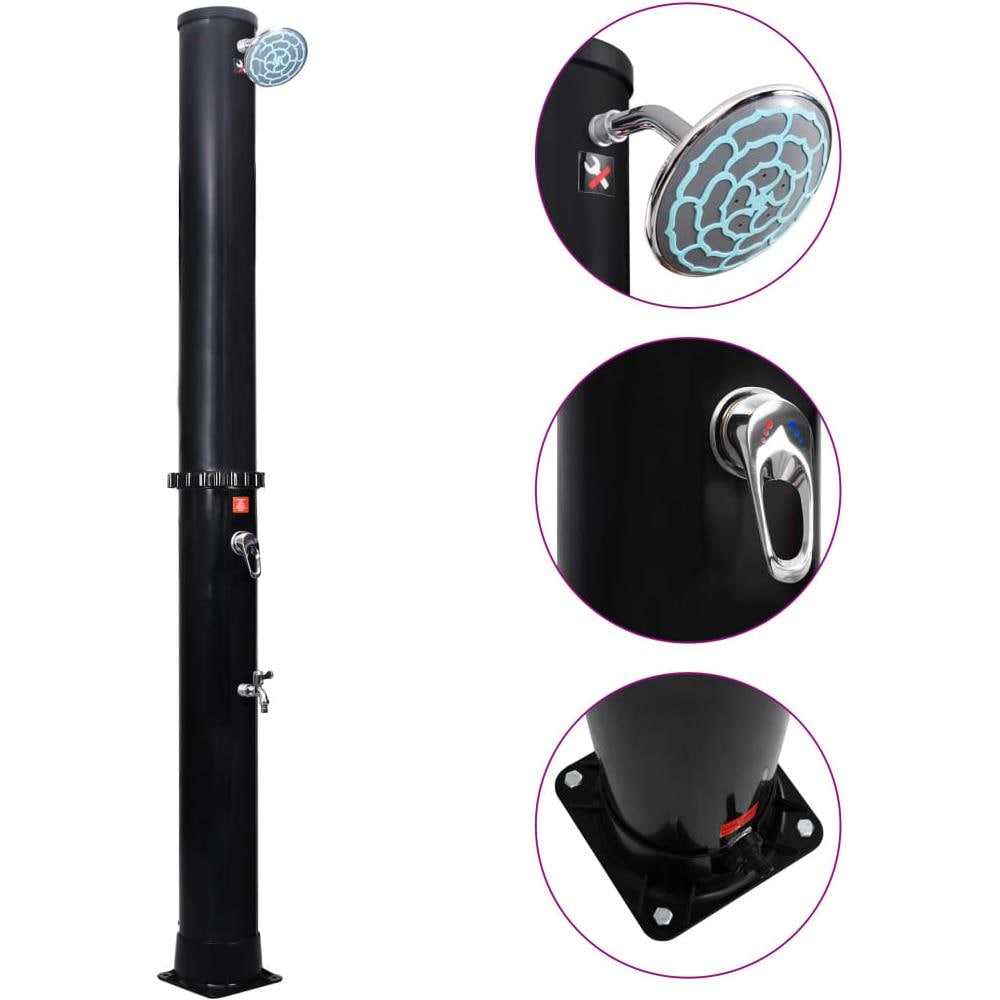 Outdoor Doccia Solare da Giardino con Soffione e Rubinetto 40 L - Foto 1