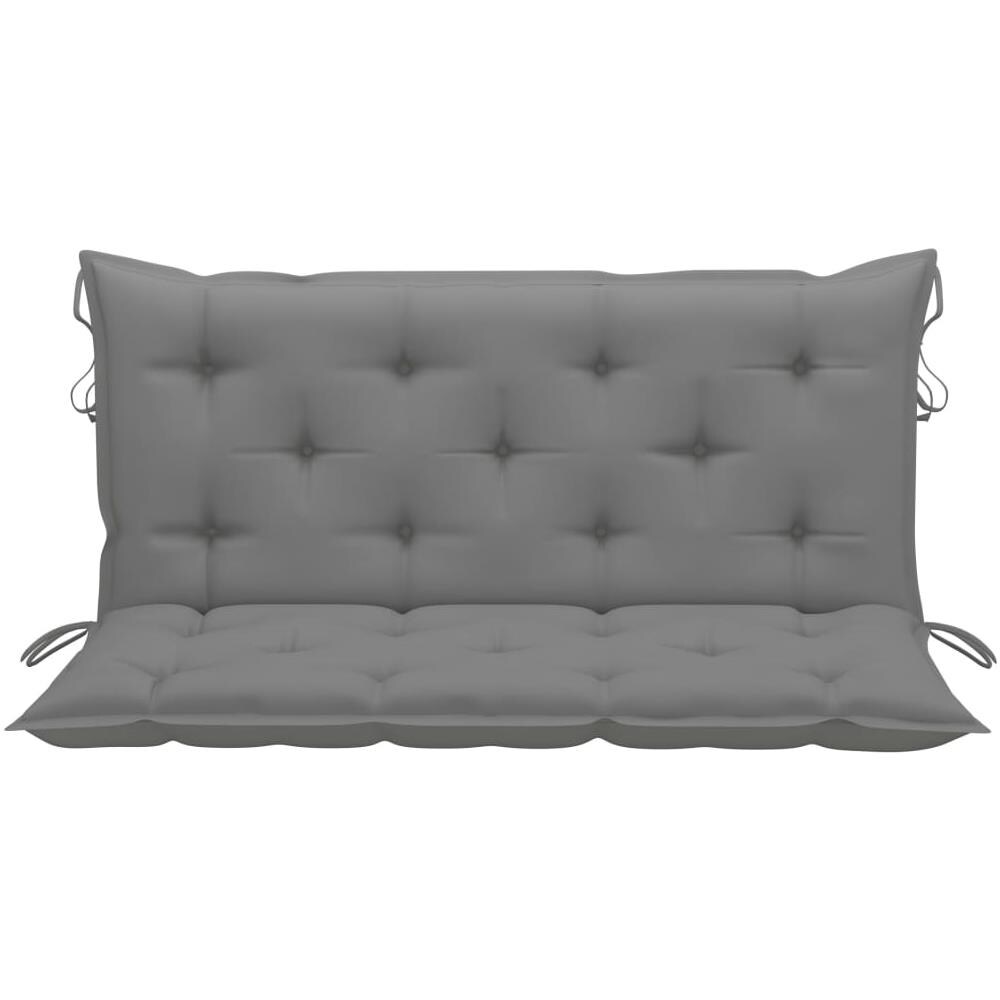 Dondolo Con Cuscino Grigio 170 Cm In Massello Di Teak - Foto 3