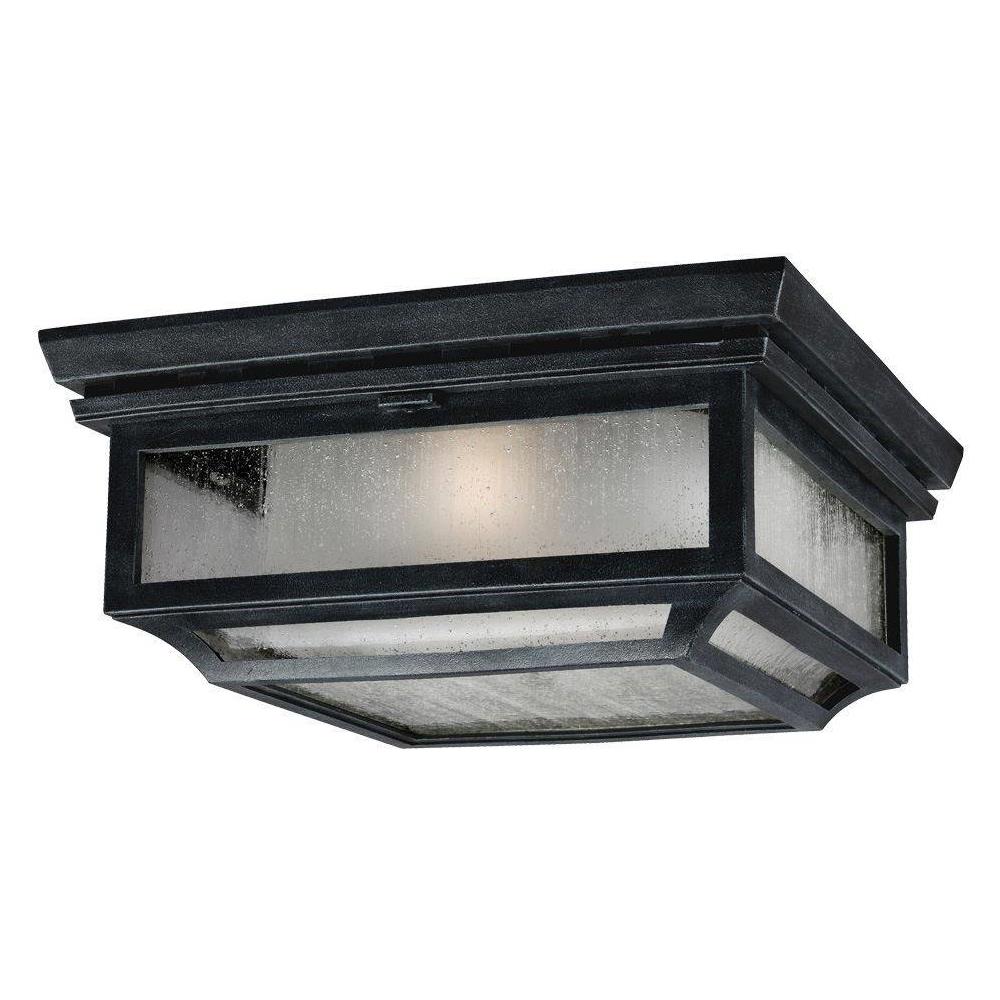 Plafoniera Da Incasso A 2 Luci Da Bagno Zinco Scuro Ip44, E27 - Foto 1