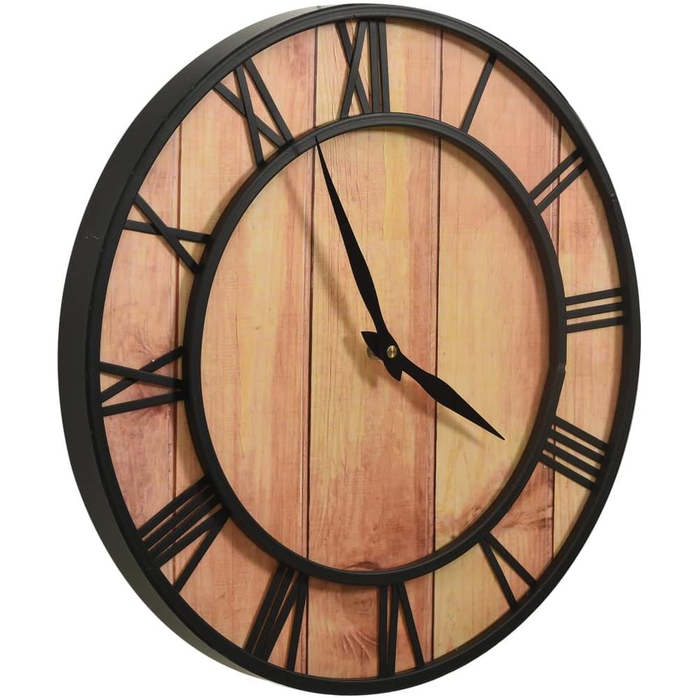 Orologio da Parete 39 cm Marrone e Nero in MDF e Ferro - Foto 4