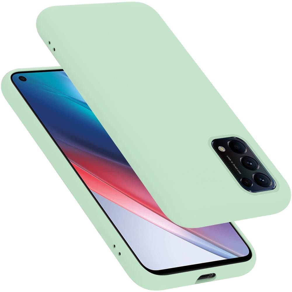 Custodia Compatibile Con Oppo Find X3 Lite In Liquid Verde Chiaro - Coperchio Protettivo In Silicone Tpu Flessibile - Foto 1