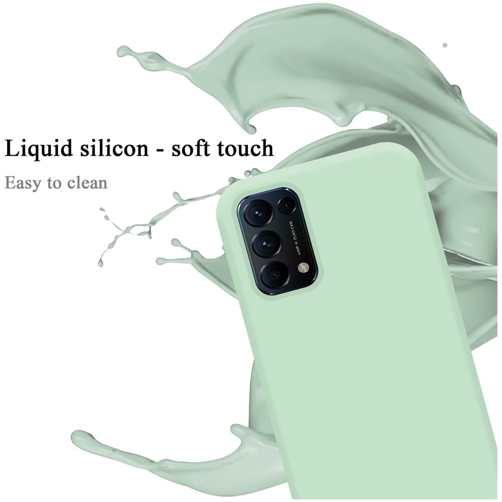 Custodia Compatibile Con Oppo Find X3 Lite In Liquid Verde Chiaro - Coperchio Protettivo In Silicone Tpu Flessibile - Foto 2