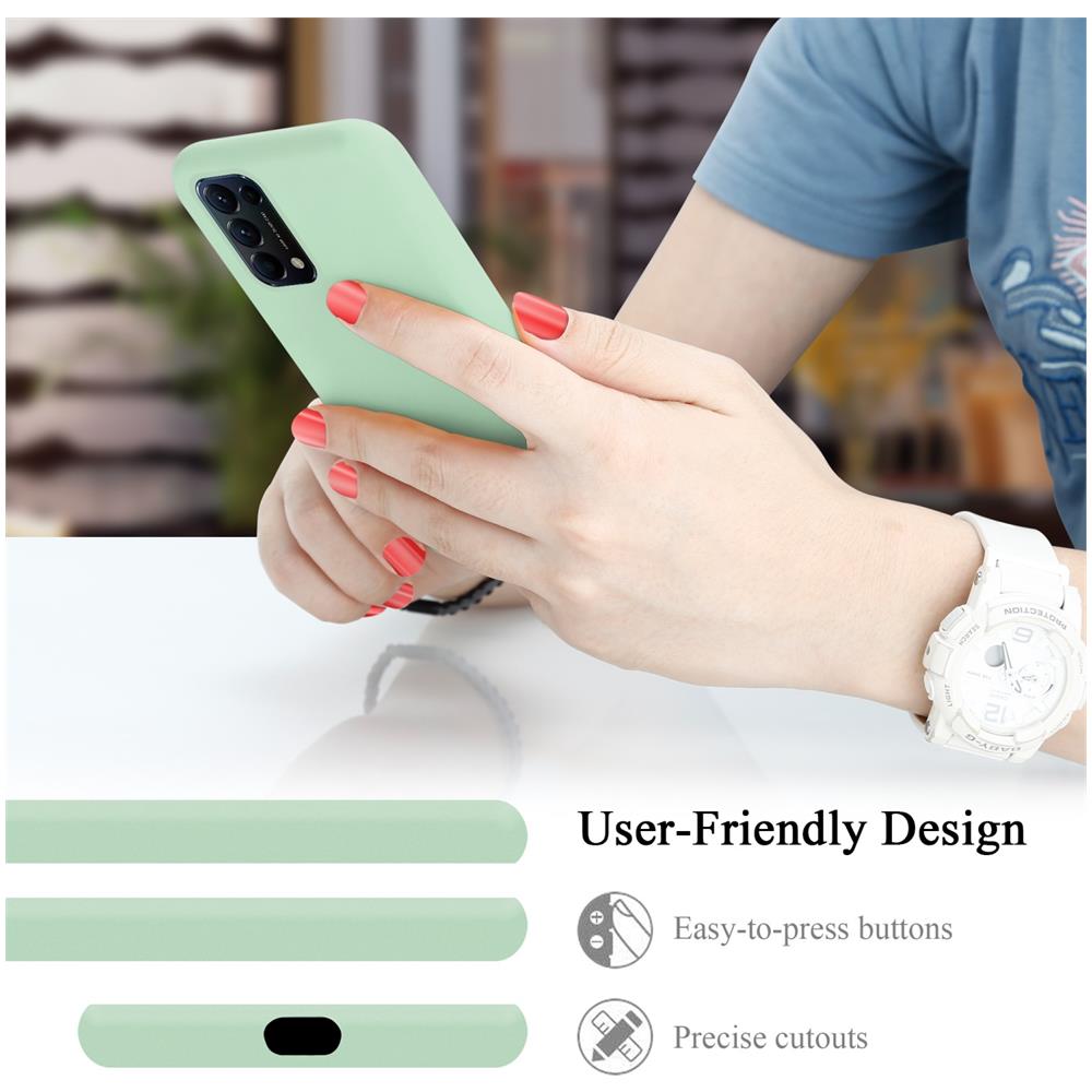 Custodia Compatibile Con Oppo Find X3 Lite In Liquid Verde Chiaro - Coperchio Protettivo In Silicone Tpu Flessibile - Foto 6