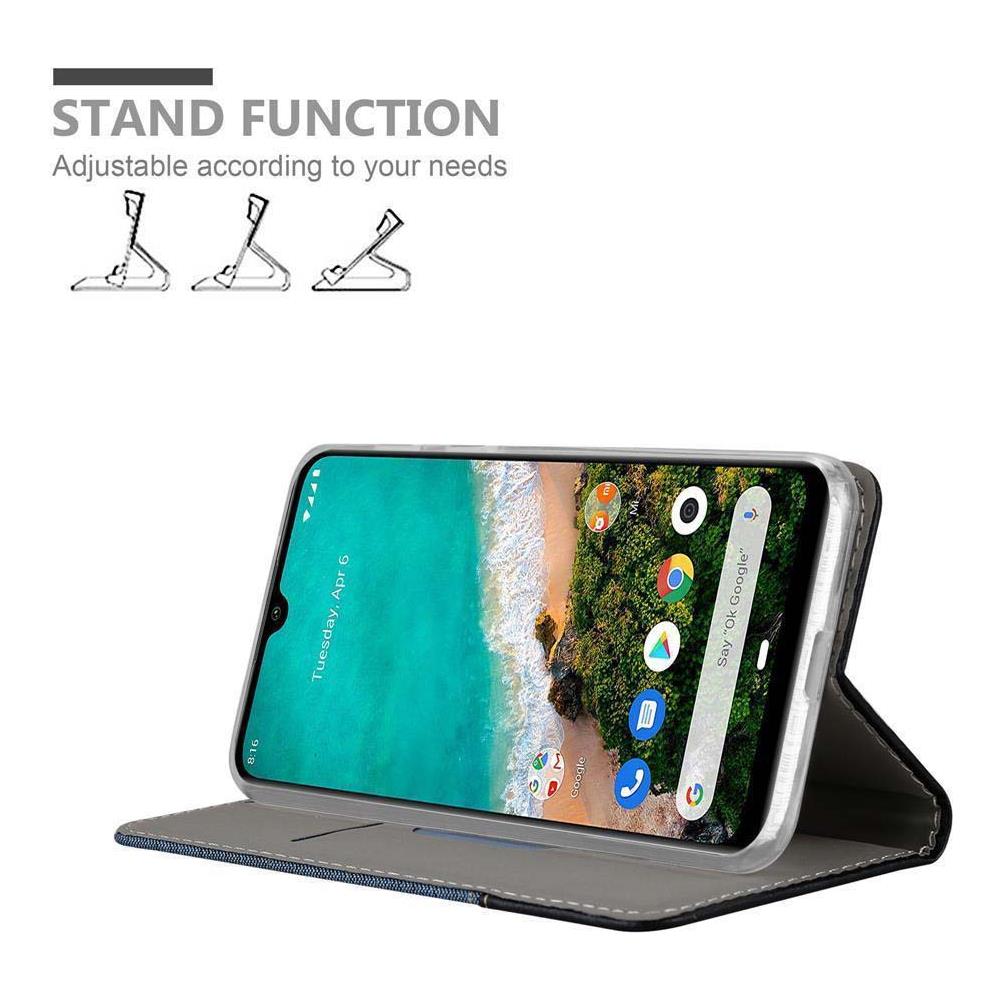 Custodia Compatibile Con Xiaomi Mi Cc9 In Blu Scuro Nero - Coperchio Protettiva Con Chiusura Magnetica, Funzione Stand E Tasca Per Le Carte - Foto 2