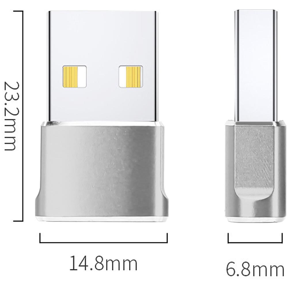 Adattatore Usb In Argento - Convertitore Adattatore Da Usb C A Usb - Foto 6