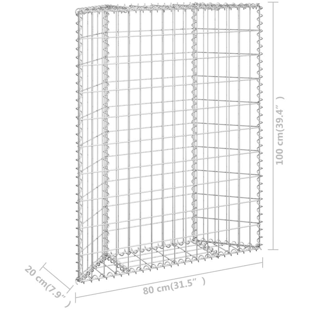 Gabbione Letto Rialzato Trapezio Acciaio Zincato 80x20x100 Cm - Foto 6