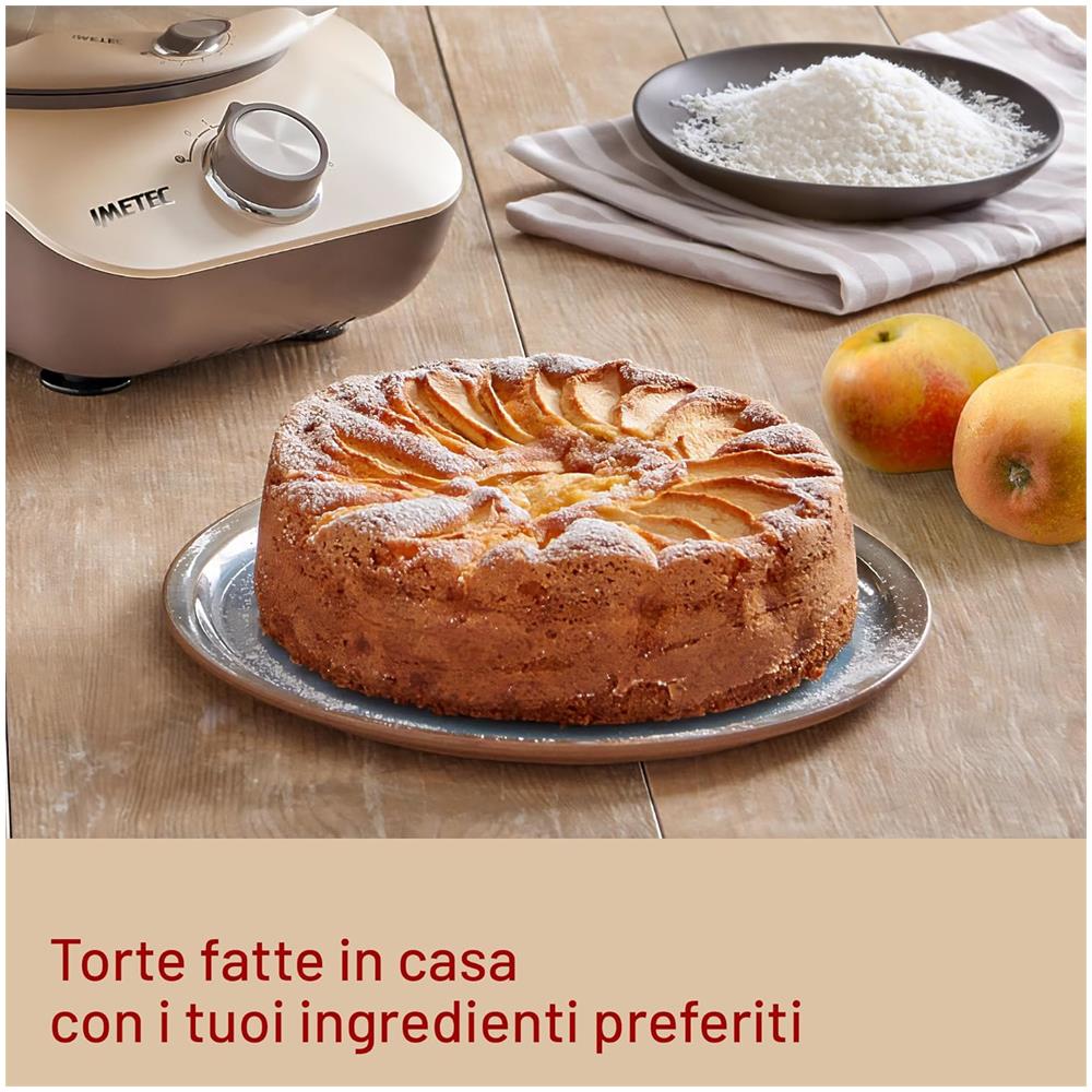 CakeLover, Impastatrice Planetaria di 5L per Torte, Dolci, Pizza, Pane, Pasta - 1500 W, 6 Velocità, Ciotola in Acciaio Inox, Doppio Gancio, Fruste - Design Compatto, Ricettario Incluso - Foto 2