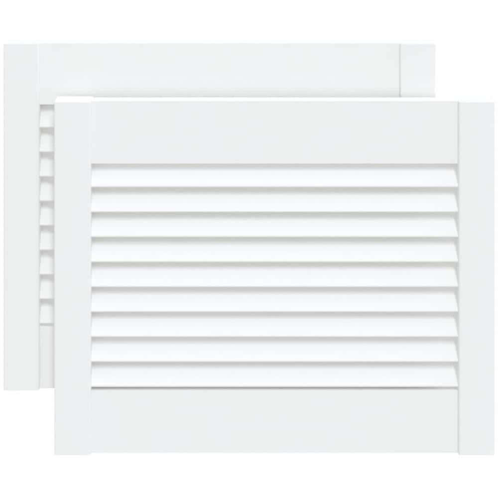 Ante a Lamelle 2 pz Bianche 39,5x49,4 cm in Legno di Pino - Foto 1