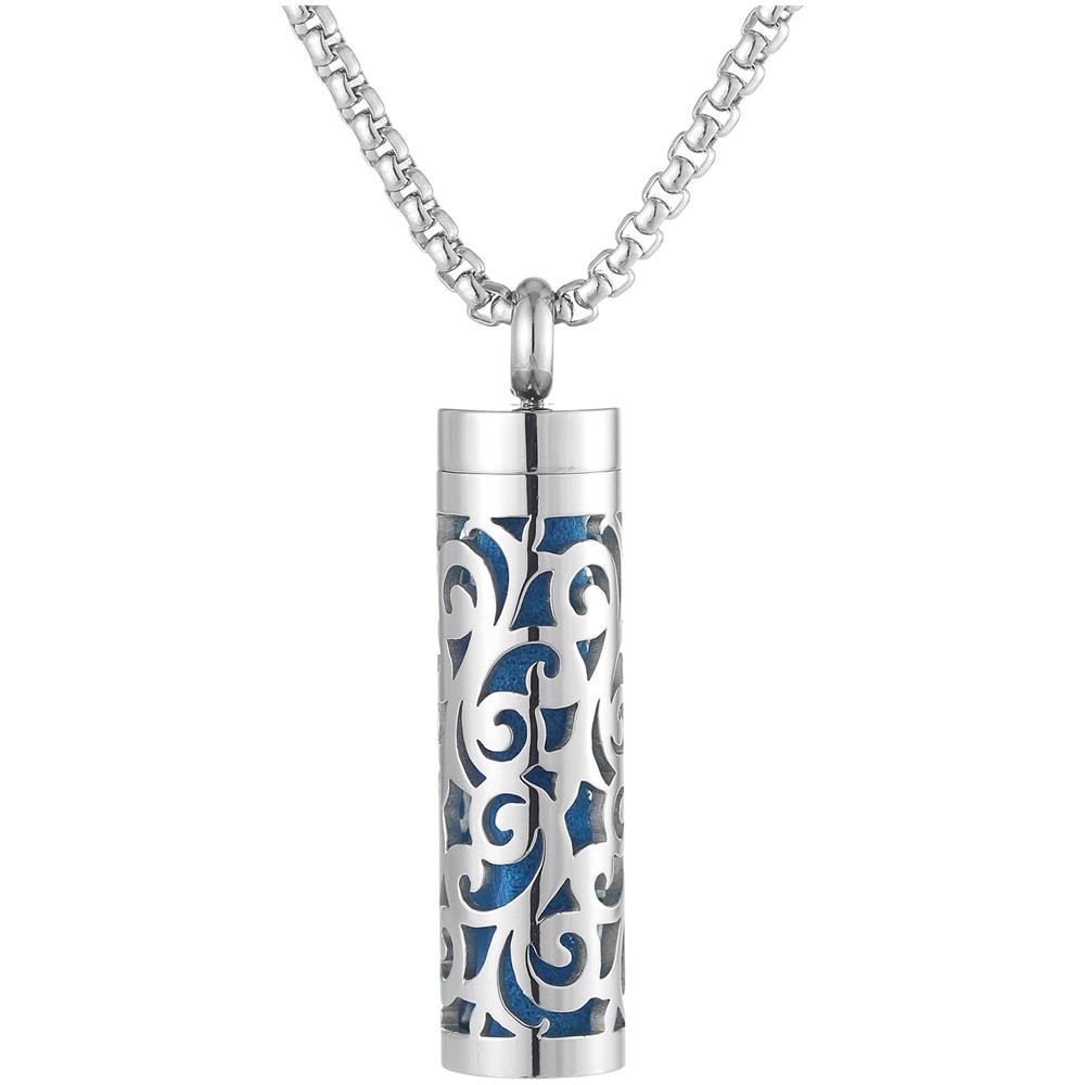 Collana Con Ciondolo Medaglione Collana Diffusore Di Olio Essenziale Silver  Ck-cg2 - Foto 1