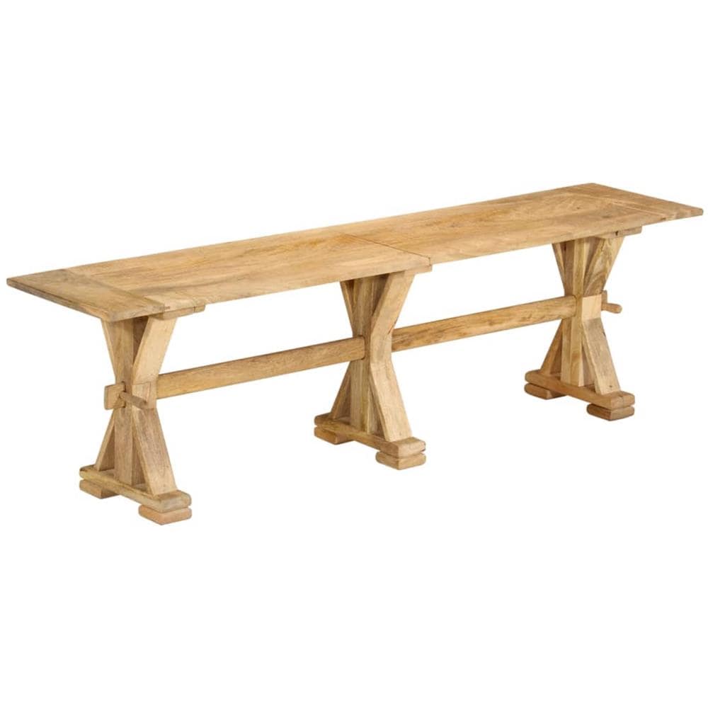 Panca 160x35x45 Cm In Legno Massello Di Mango - Foto 1