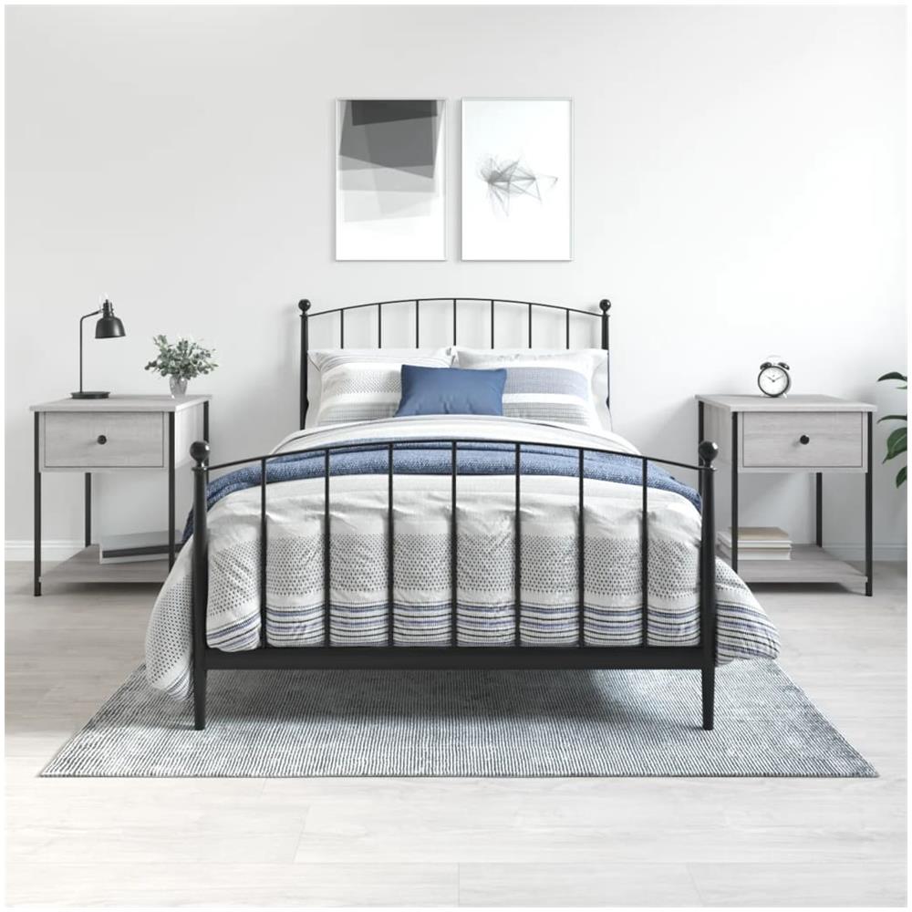 Comodini 2 Pz Grigio Sonoma 44x45x58 Cm In Legno Multistrato - Foto 1