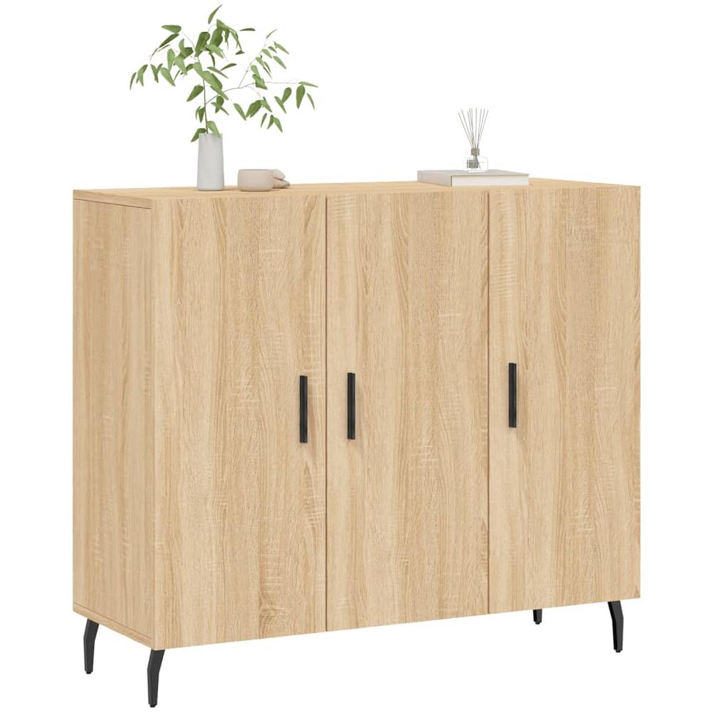 Credenza Rovere Sonoma 90x34x80 Cm In Legno Multistrato - Foto 3