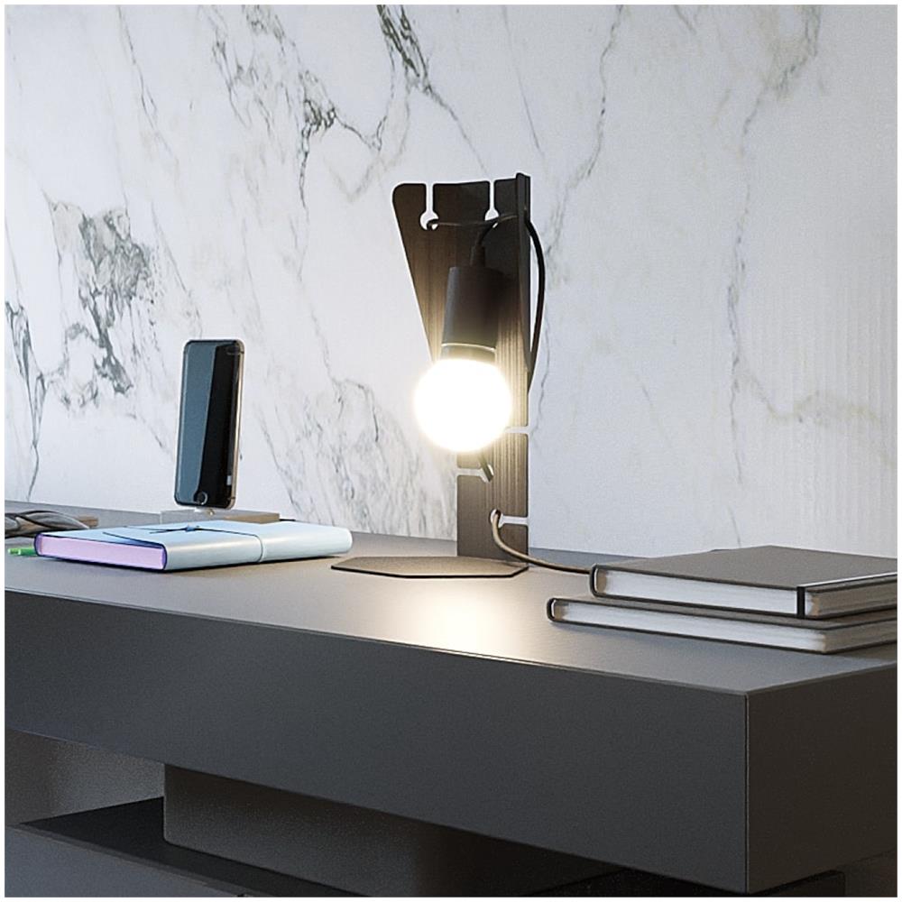 Sollux Lighting Lampada Da Tavolo Arby Nero Sl.0880 - Industriale Lampade Da Scrivania Nero 31x15x15 Cm - Foto 7