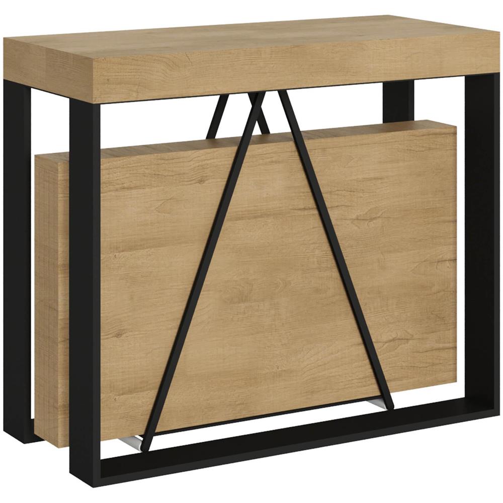 Consolle allungabile 90x40/300cm Sketa quercia natura telaio antracite - Foto 1