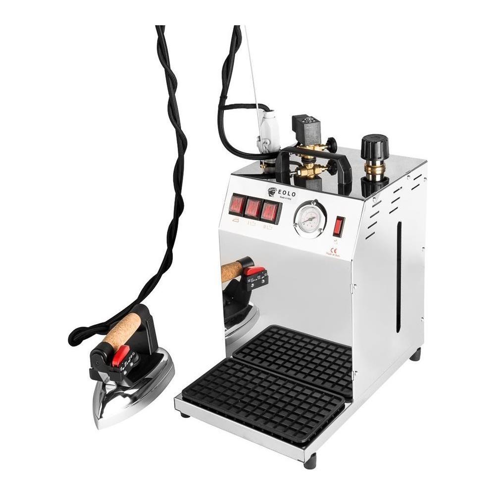 EOLO Ferro da Stiro a Caldaia Professionale GV06 INOX V6 con Paravapore Boiler Rame Risparmio Energetico Due Resistenze Esterne Anticalcare Doppia Potenza Corazza Acciaio Inox Garanzia 5 Anni - Foto 2