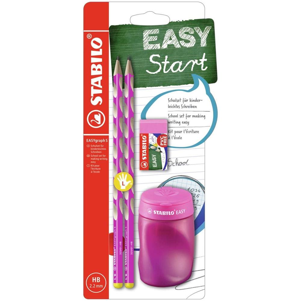 EASYgraph S - School Set - Rosa - per Mancini - con Gomma + Temperino - Foto 1