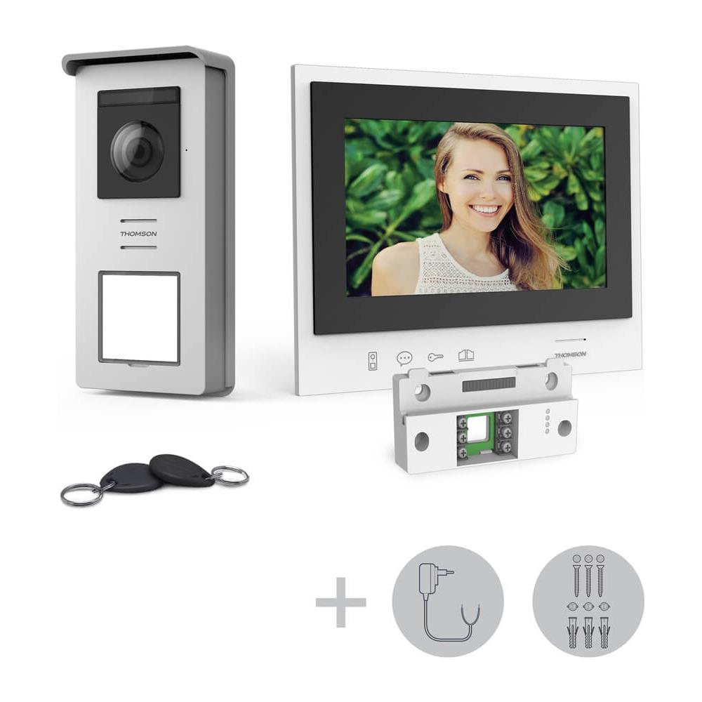 Video Citofono 2 Fili Kit Completo Casa Monofamiliare Grigio, Nero - Foto 2