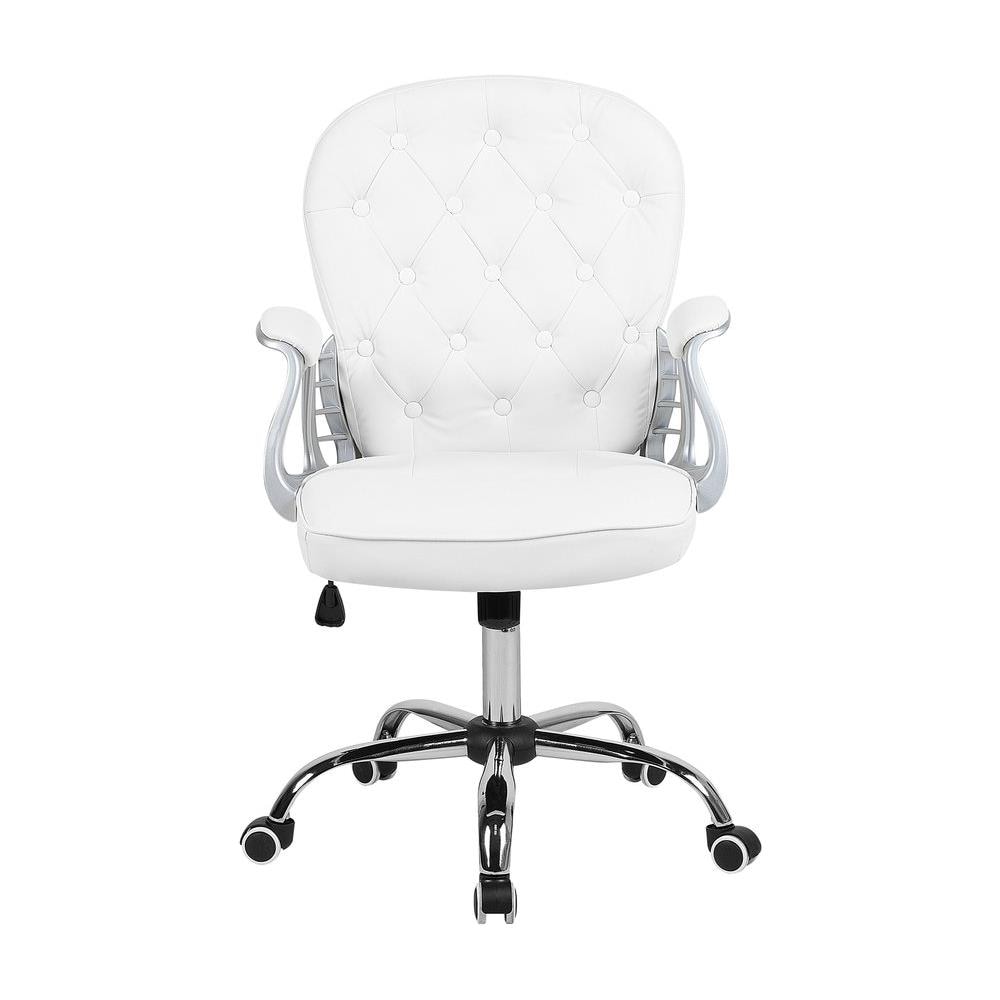 Sedia Da Ufficio In Similpelle Bianca Princess - Foto 2