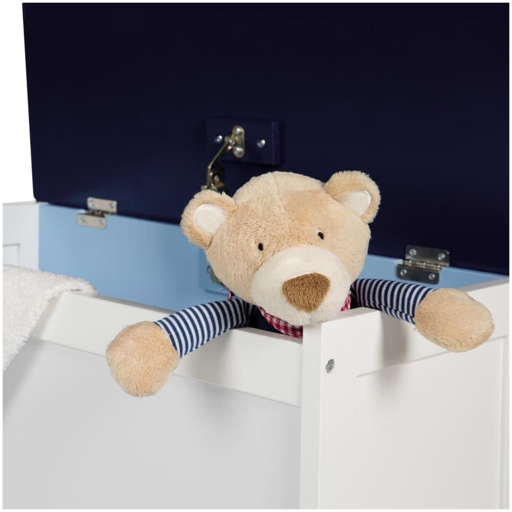 Cassapanca Portagiochi Racer Blu 60x32x30 Cm In Mdf - Foto 2