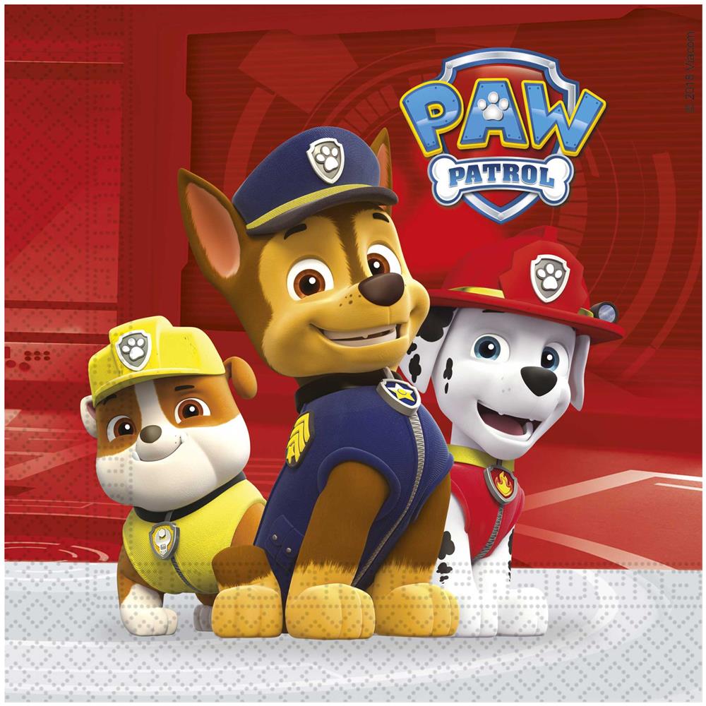 Procos - 20 Tovaglioli Di Carta Paw Patrol Pronti All'azione - Foto 1