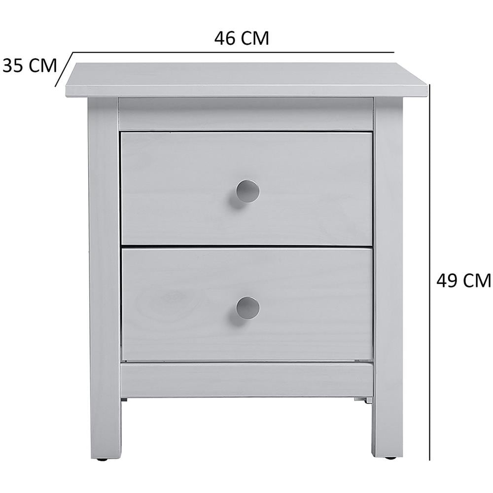 Vs Venta-stock Comodino Betty Con 2 Cassetti Bianco - Foto 5