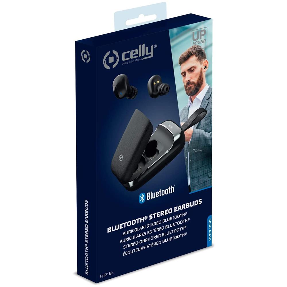 Auricolari Wireless Earbuds Flip con Suono e Chiamate in Stereo Colore Nero - Foto 3