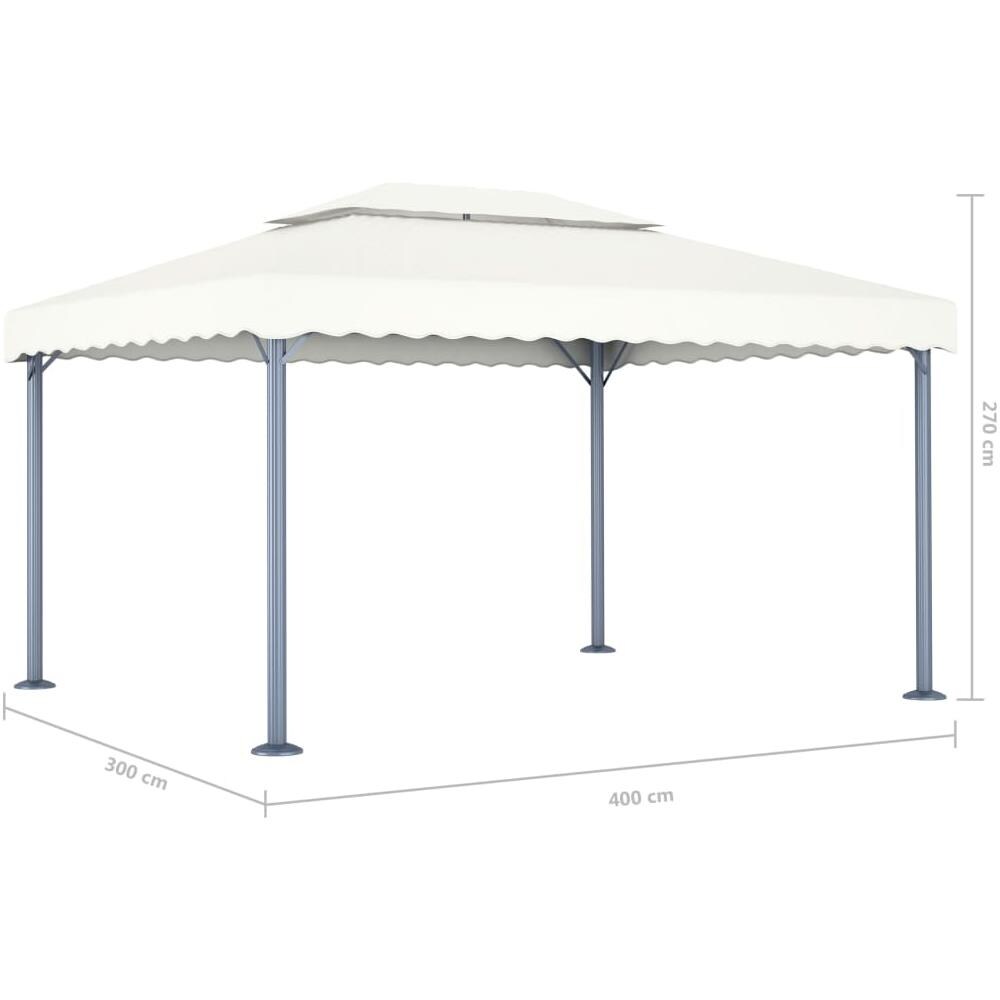 Gazebo 400x300 Cm Crema Alluminio - Foto 5