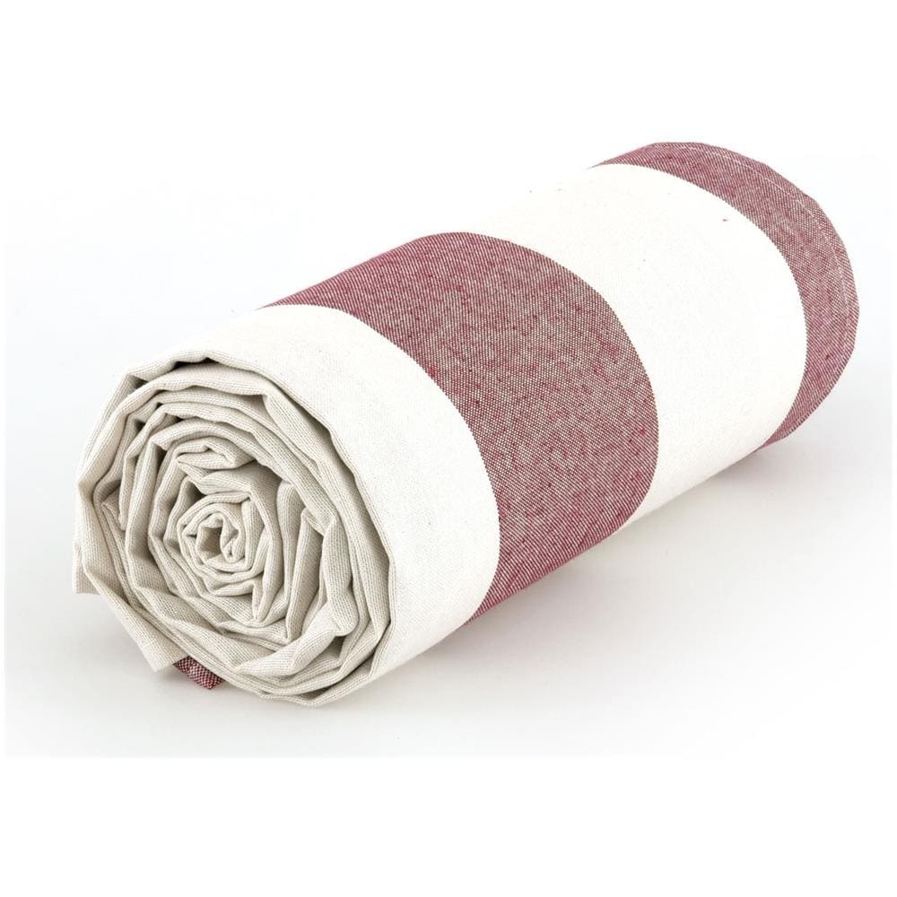 Telo Arredo Granfoulard Copritutto Cotone Made Italy Vari Disegni Arredatutto Copriletto Multiuso 2 Piazze Riga Fascia Bordeaux - Foto 1