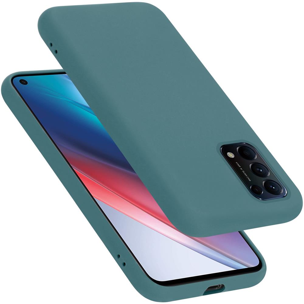 Custodia Compatibile Con Oppo Find X3 Lite In Liquid Verde - Coperchio Protettivo In Silicone Tpu Flessibile - Foto 1