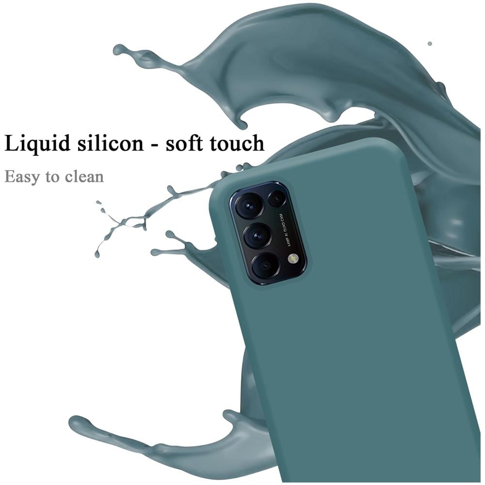 Custodia Compatibile Con Oppo Find X3 Lite In Liquid Verde - Coperchio Protettivo In Silicone Tpu Flessibile - Foto 2