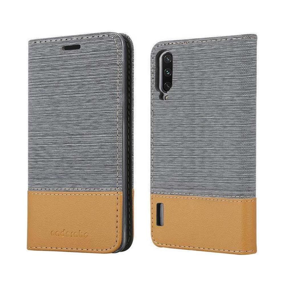 Custodia Compatibile Con Xiaomi Mi Cc9 In Grigio Chiaro Marrone - Coperchio Protettiva Con Chiusura Magnetica, Funzione Stand E Tasca Per Le Carte - Foto 8