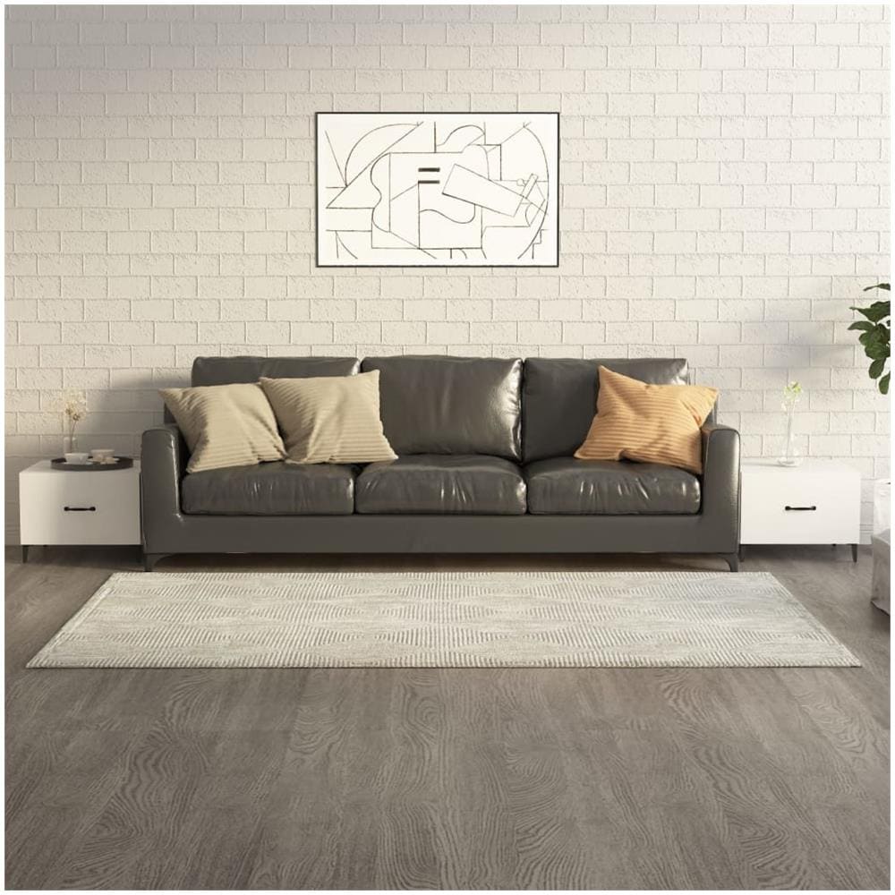 Tavolini Salotto Gambe In Metallo 2 Pz Bianco Lucido 50x50x40cm - Foto 1